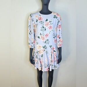 Vici Pastel Floral Long Sleeve Dress